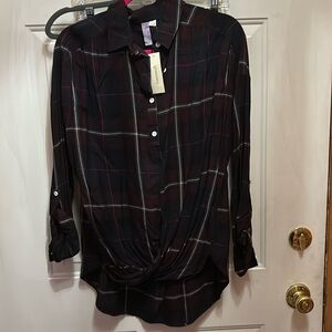 Plaid button up shirt